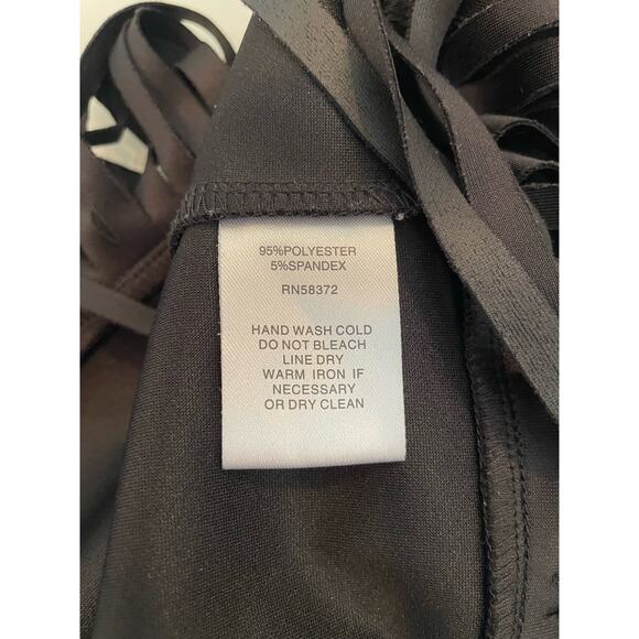 ILE New York Sleeveless Midi Fringe Dress Size 6 Black - Picture 5 of 5